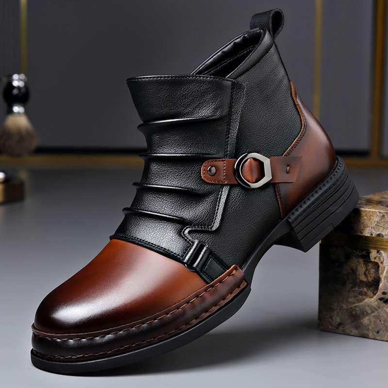 Men Shoes For Winter - Sonbahar Kış Retro yarım çizmeler Erkekler