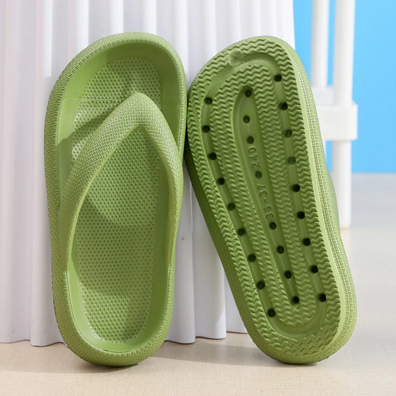 Men Shoes Size - Kaymaz Platform Parmak Arası Terlikler Kadın