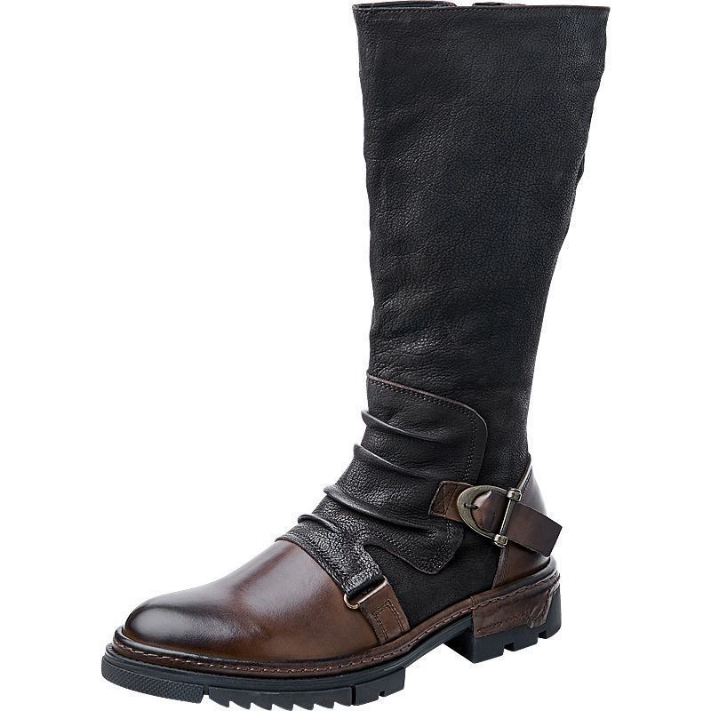 Men'S Shoes Louis Vuitton - Erkekler ortaçağ Retro deri motosiklet botları