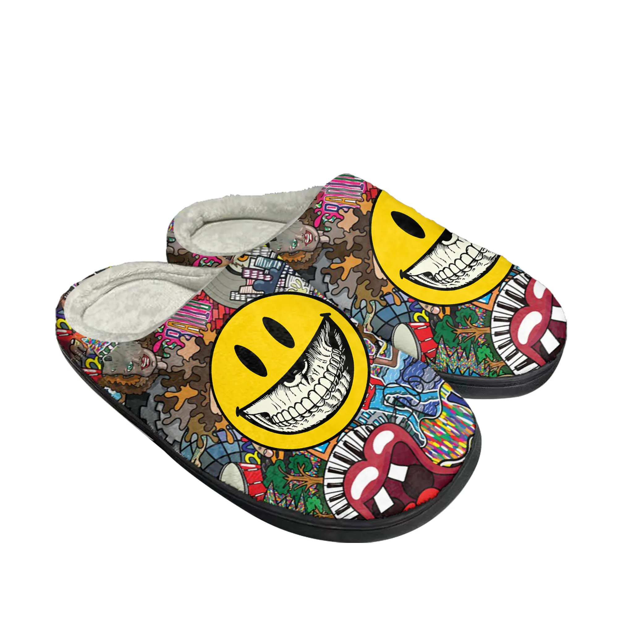Men Shoes For Winter - Sokak Sanatı Graffiti Ev Pamuk Terlik