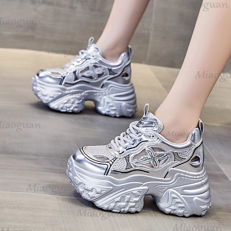 Mesh Trainer Breathable - Kadın Moda 7 CM Platformu Spor