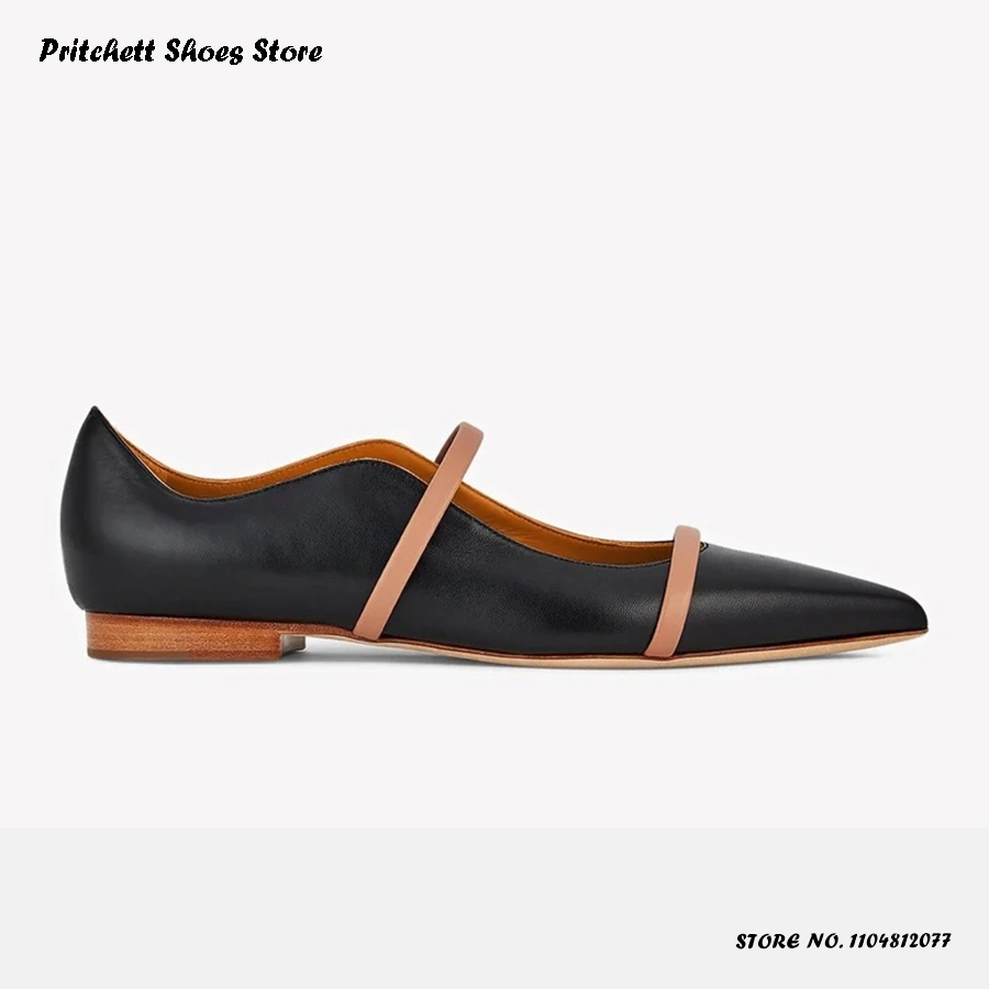 Kadın Çift Bantlı Deri Bale Ba - Men Shoes Size incelemesi ve fiyatı