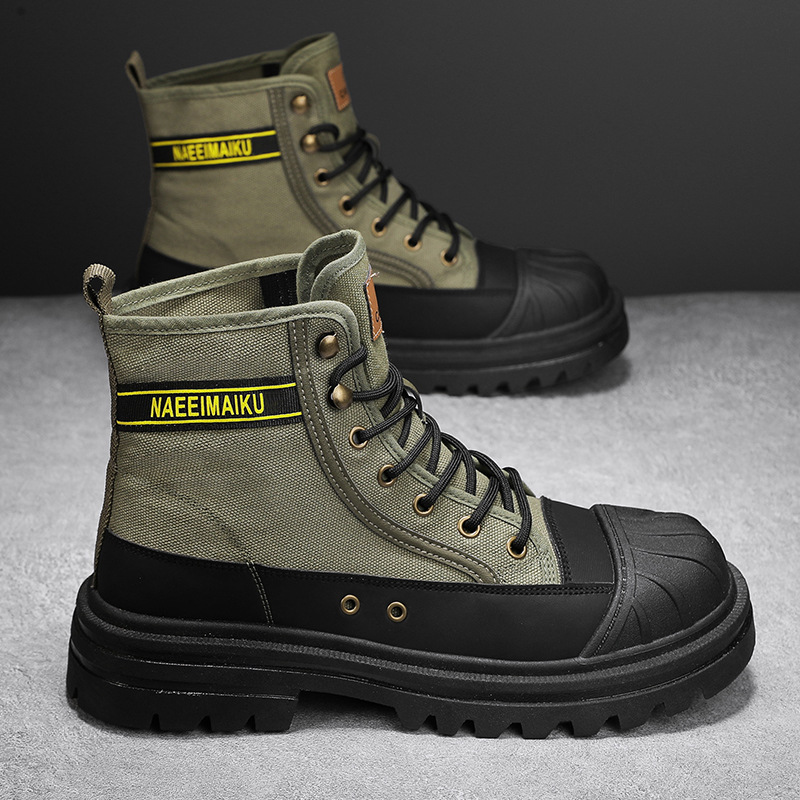 Erkek Kanvas Botları Moda Yüks - Men'S Shoes Dress Casual incelemesi ve fiyatı