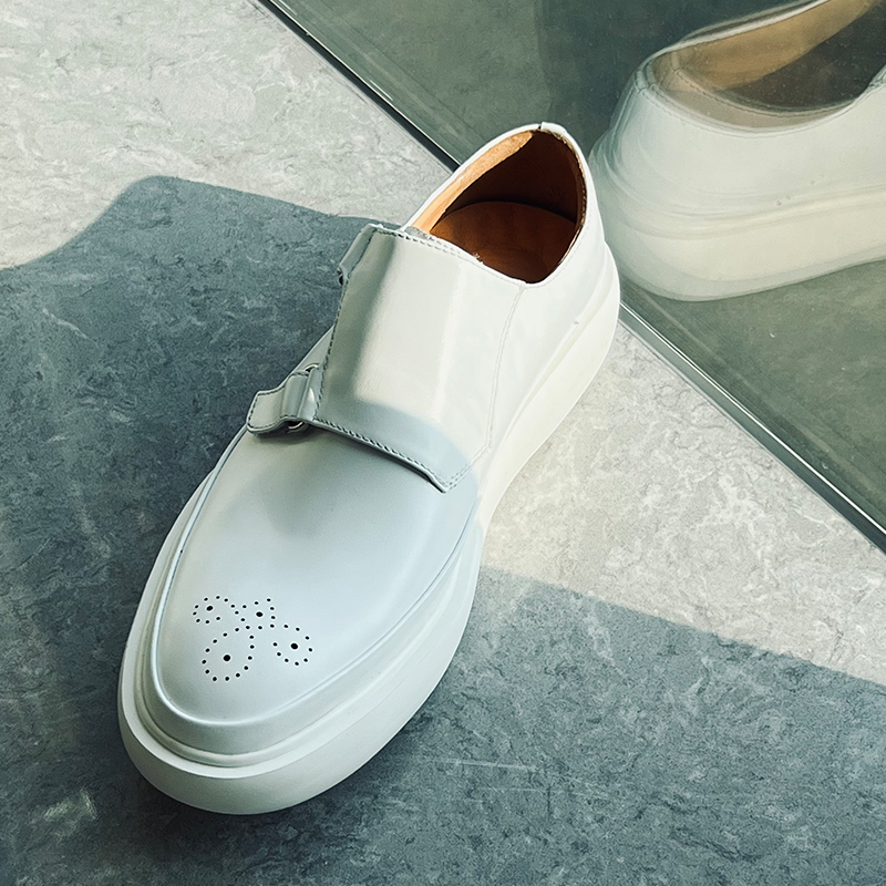 Minimalist Tasarımcı Beyaz Der - Monk Strap Shoe incelemesi ve fiyatı