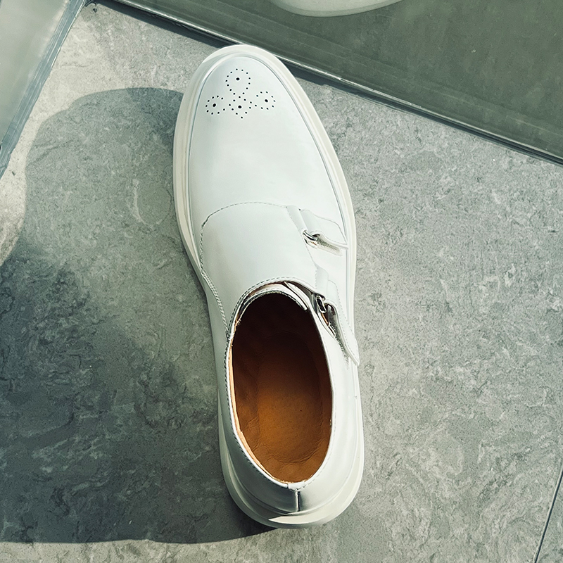 Minimalist Tasarımcı Beyaz Der - Monk Strap Shoe incelemesi ve fiyatı